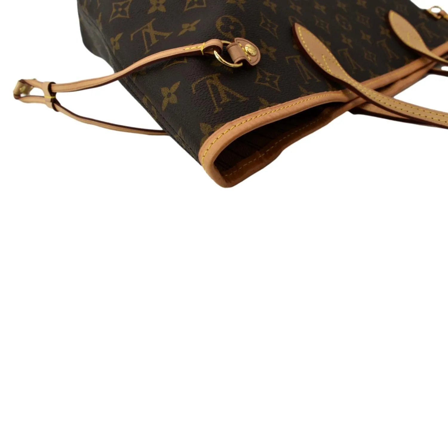 LOUIS VUITTON Neverfull MM Monogram Canvas Tote Bag Brown
