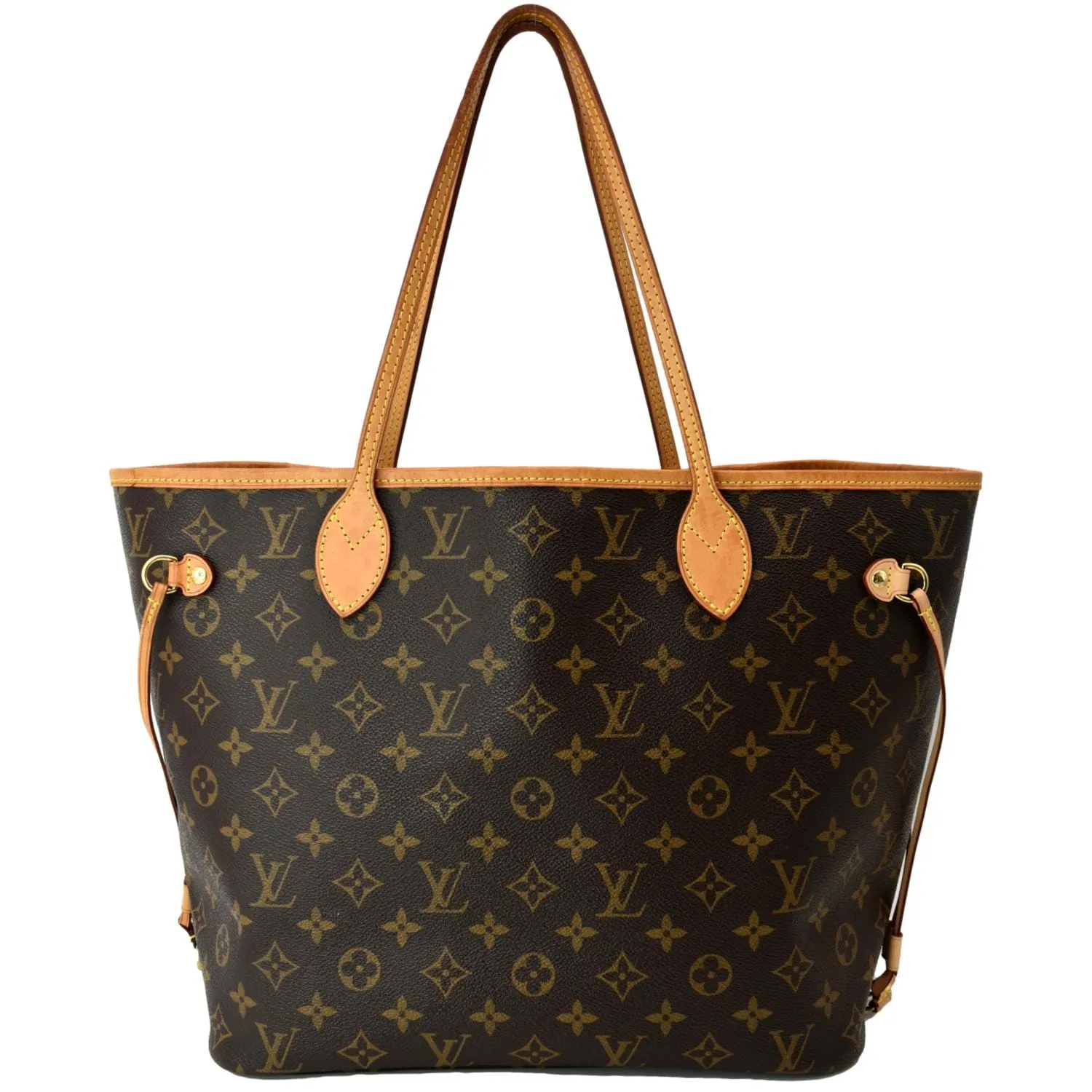 LOUIS VUITTON Neverfull MM Monogram Canvas Tote Bag Brown