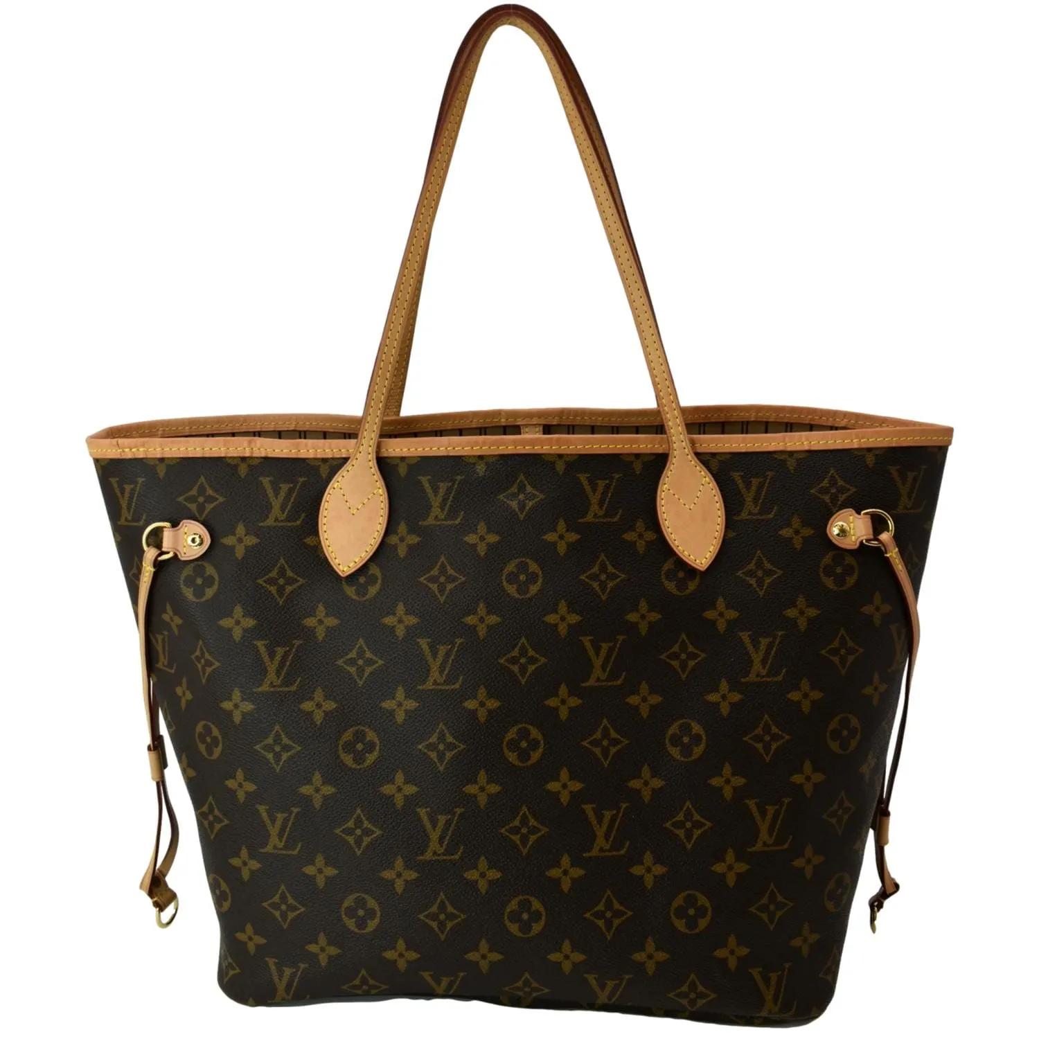 LOUIS VUITTON Neverfull MM Monogram Canvas Tote Bag Brown