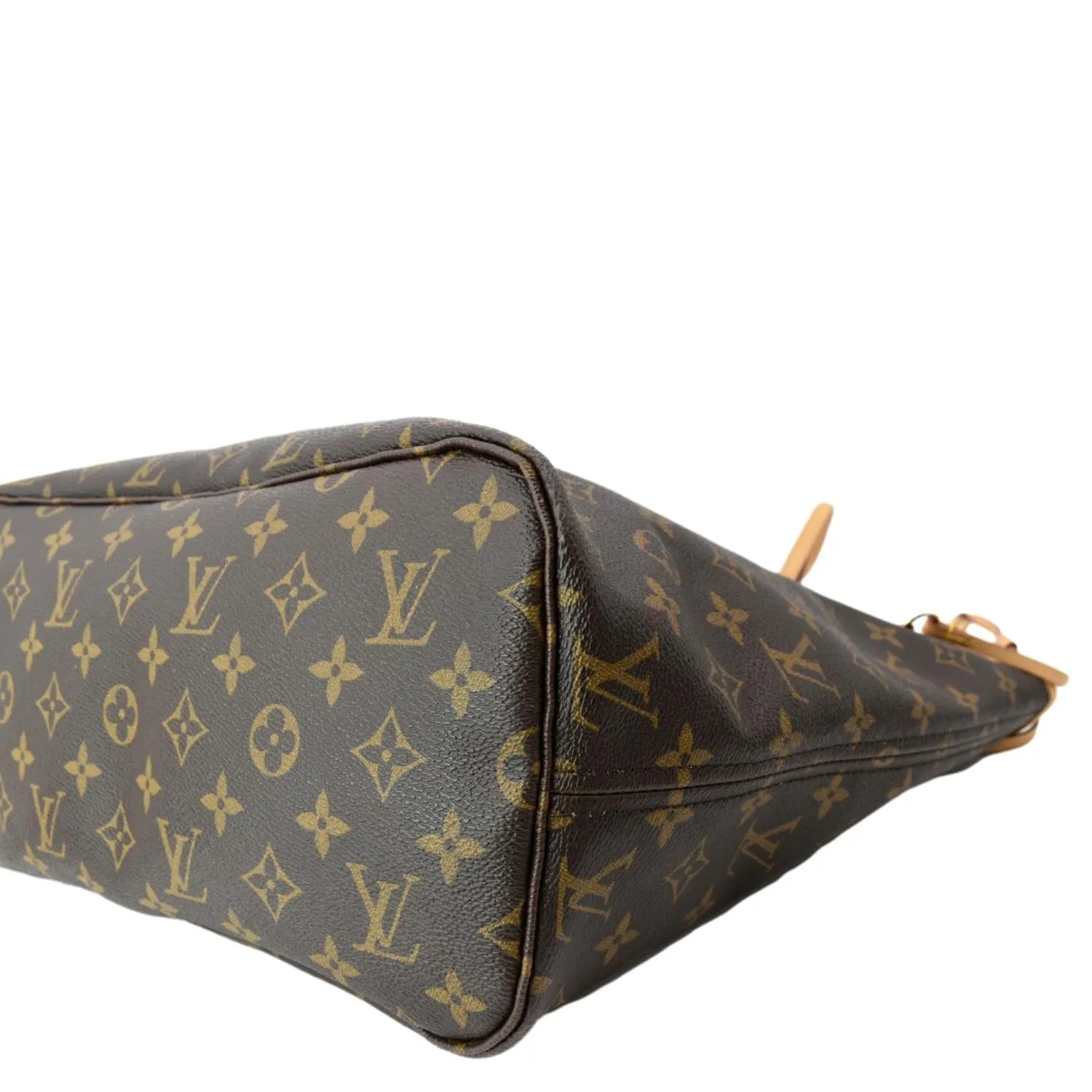 LOUIS VUITTON Neverfull MM Monogram Canvas Tote Bag Brown