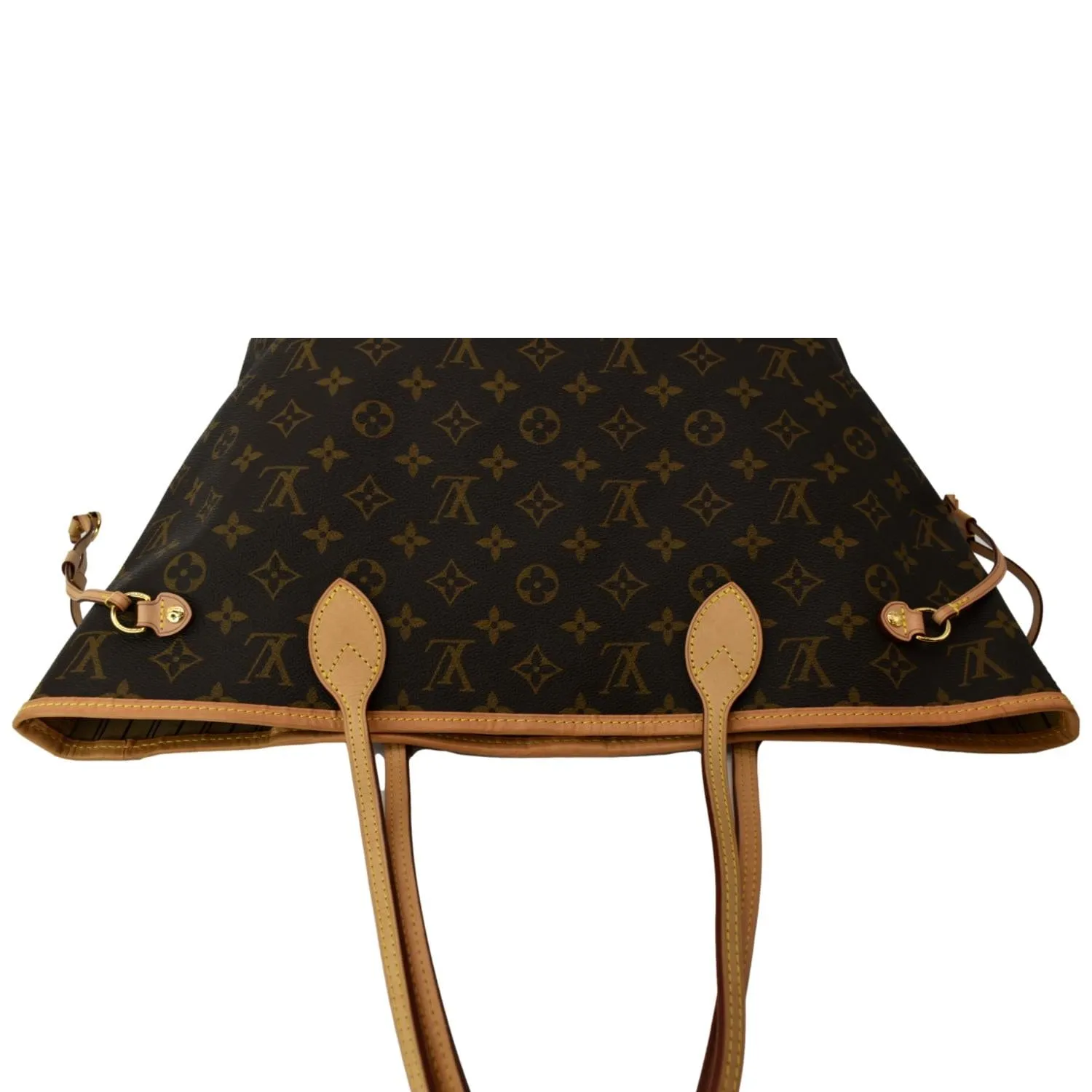 LOUIS VUITTON Neverfull MM Monogram Canvas Tote Bag Brown