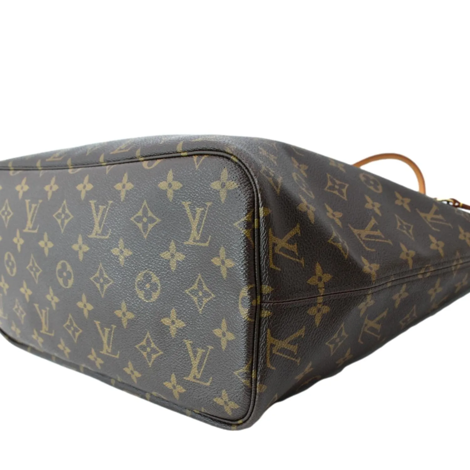 LOUIS VUITTON Neverfull MM Monogram Canvas Tote Bag Brown