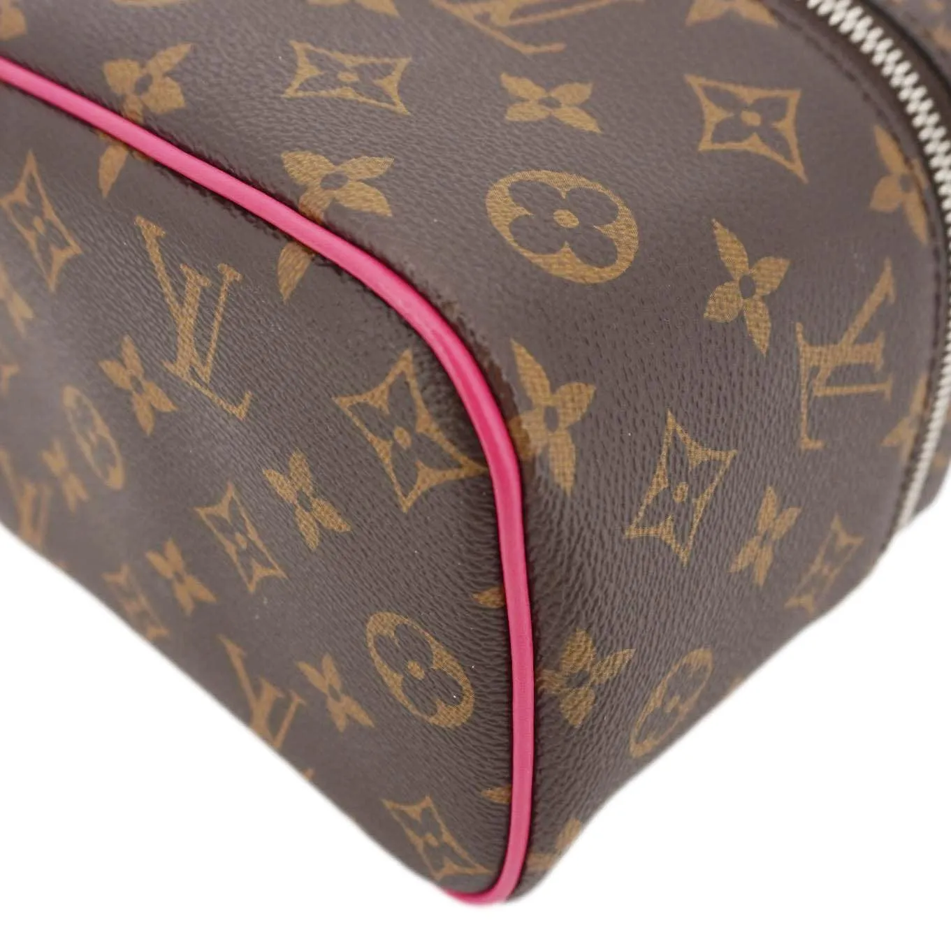 LOUIS VUITTON Nice Mini Monogram Macassar Canvas Toiletry Pouch Pondichery Pink