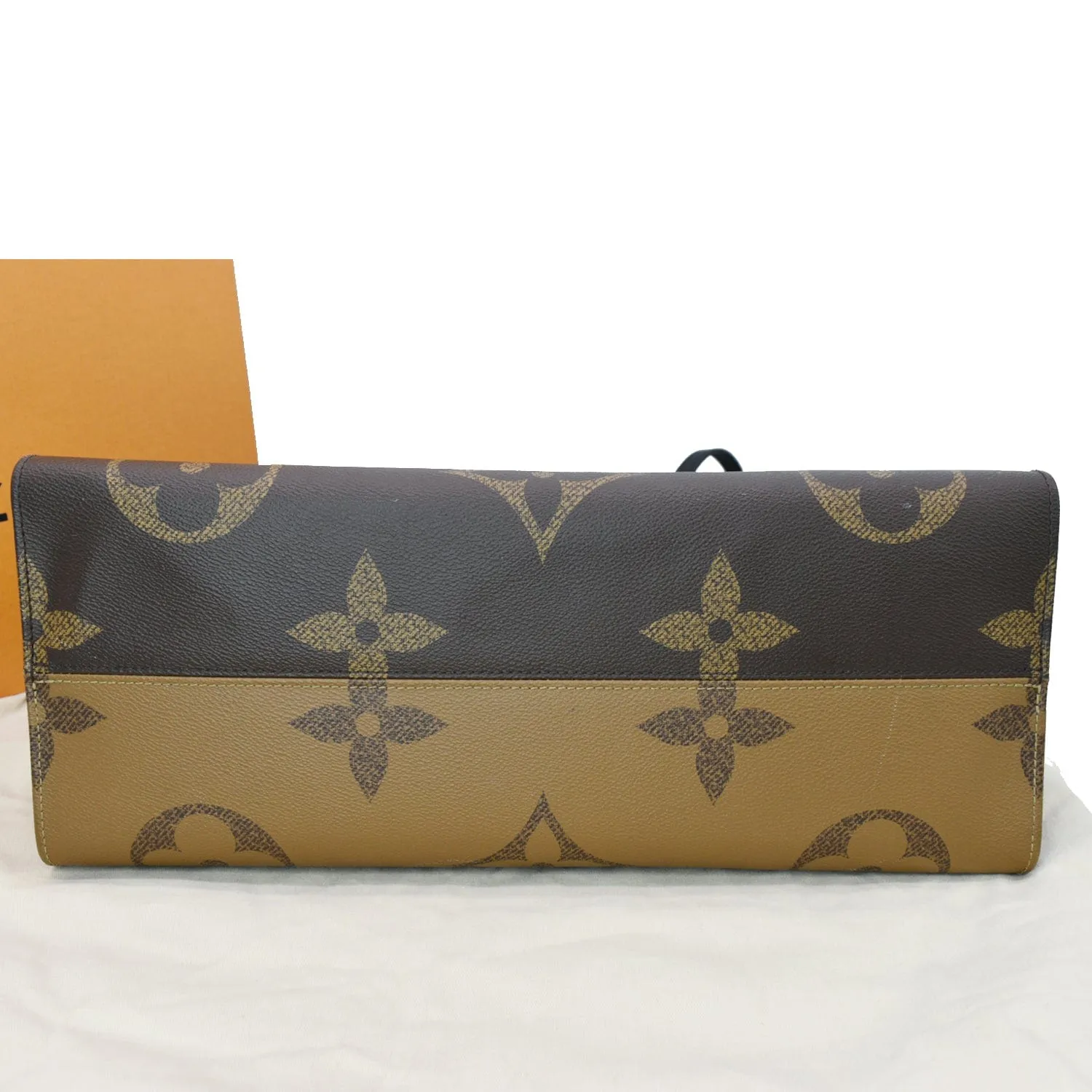 LOUIS VUITTON Onthego GM Giant Monogram Canvas Tote Shoulder Bag Brown