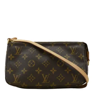 LOUIS VUITTON Pochette Accessoires Monogram Canvas Pouch Brown