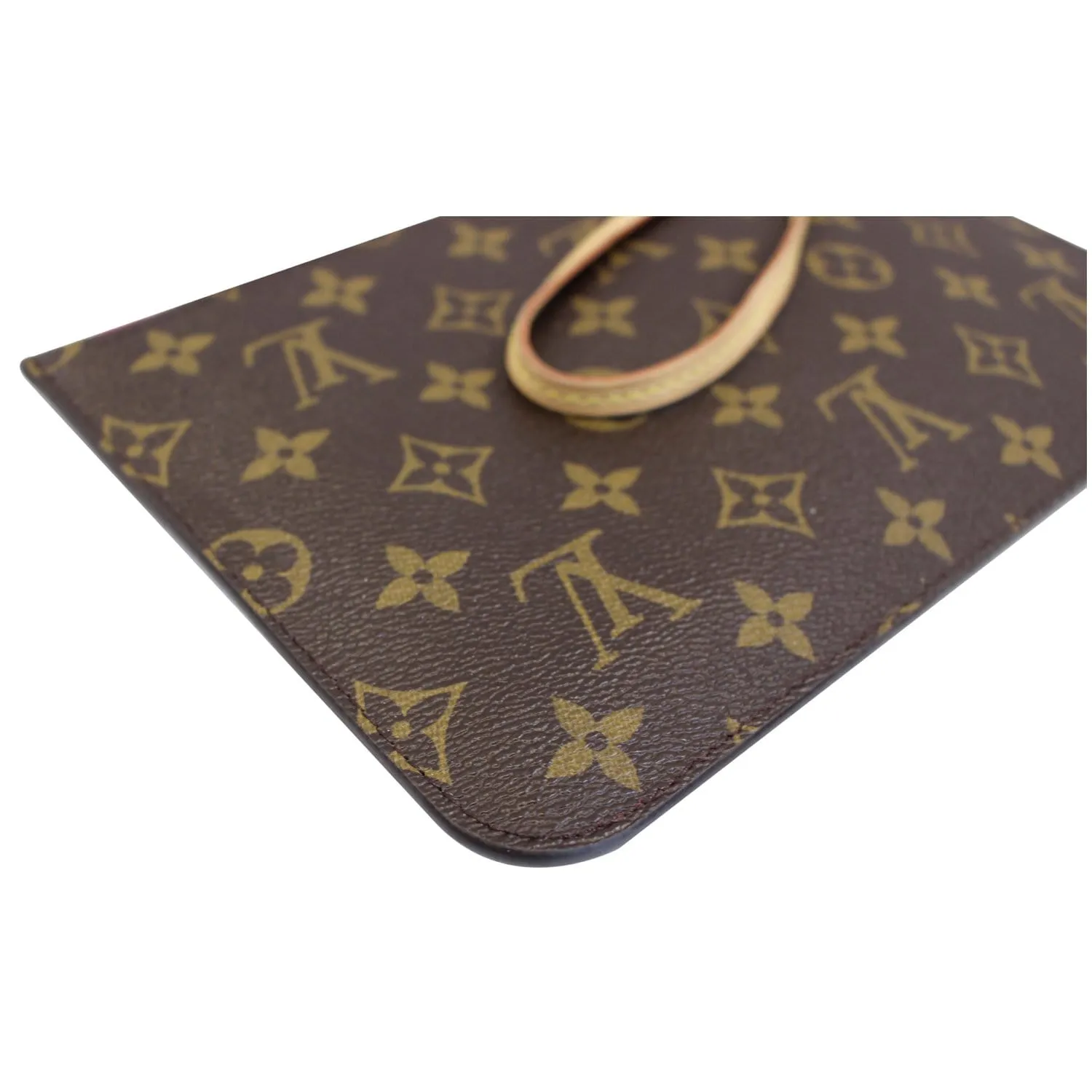 LOUIS VUITTON Pochette Wristlet Pouch Monogram Canvas Neverfull MM/GM Brown