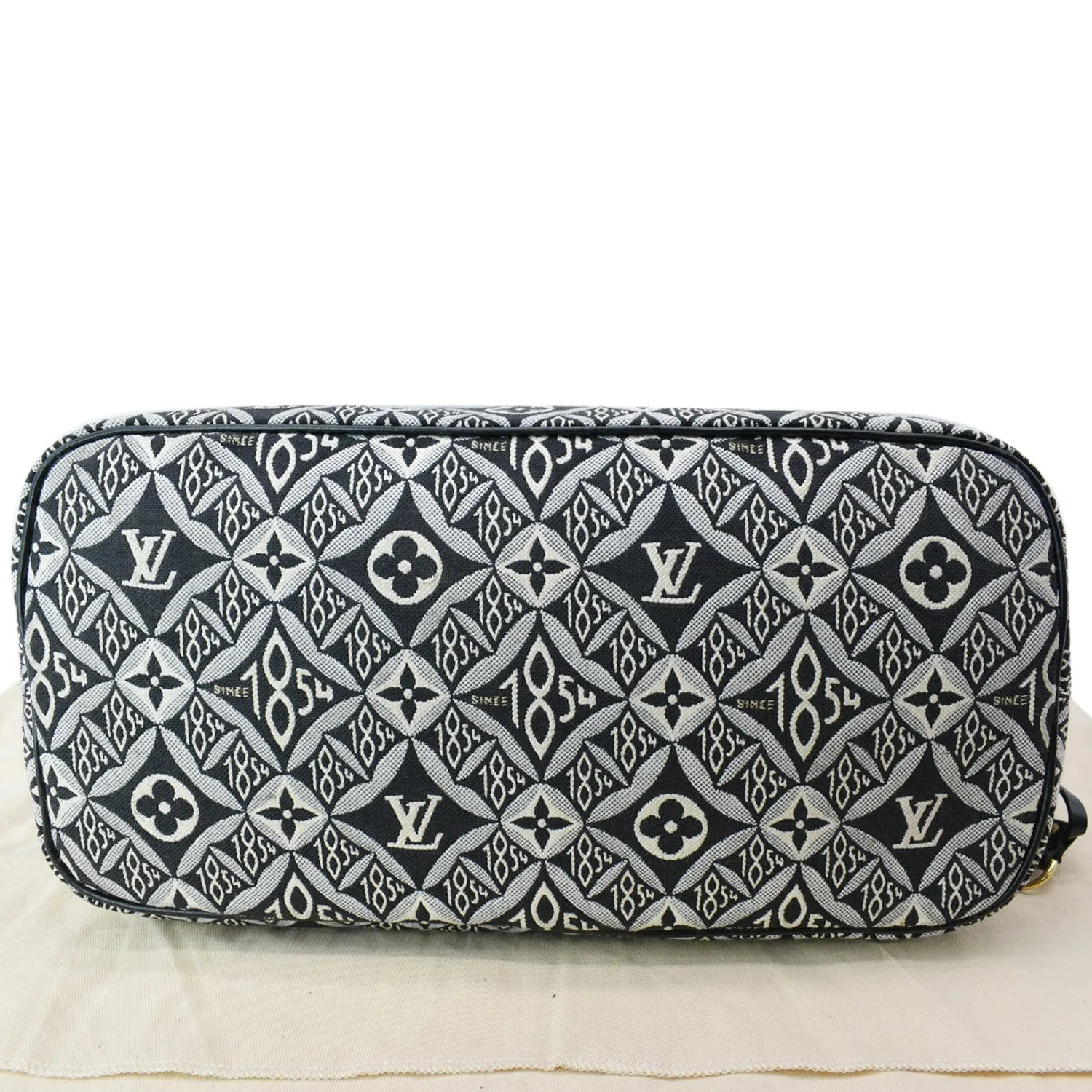 LOUIS VUITTON Since 1854 Neverfull MM Jacquard Shoulder Bag Grey