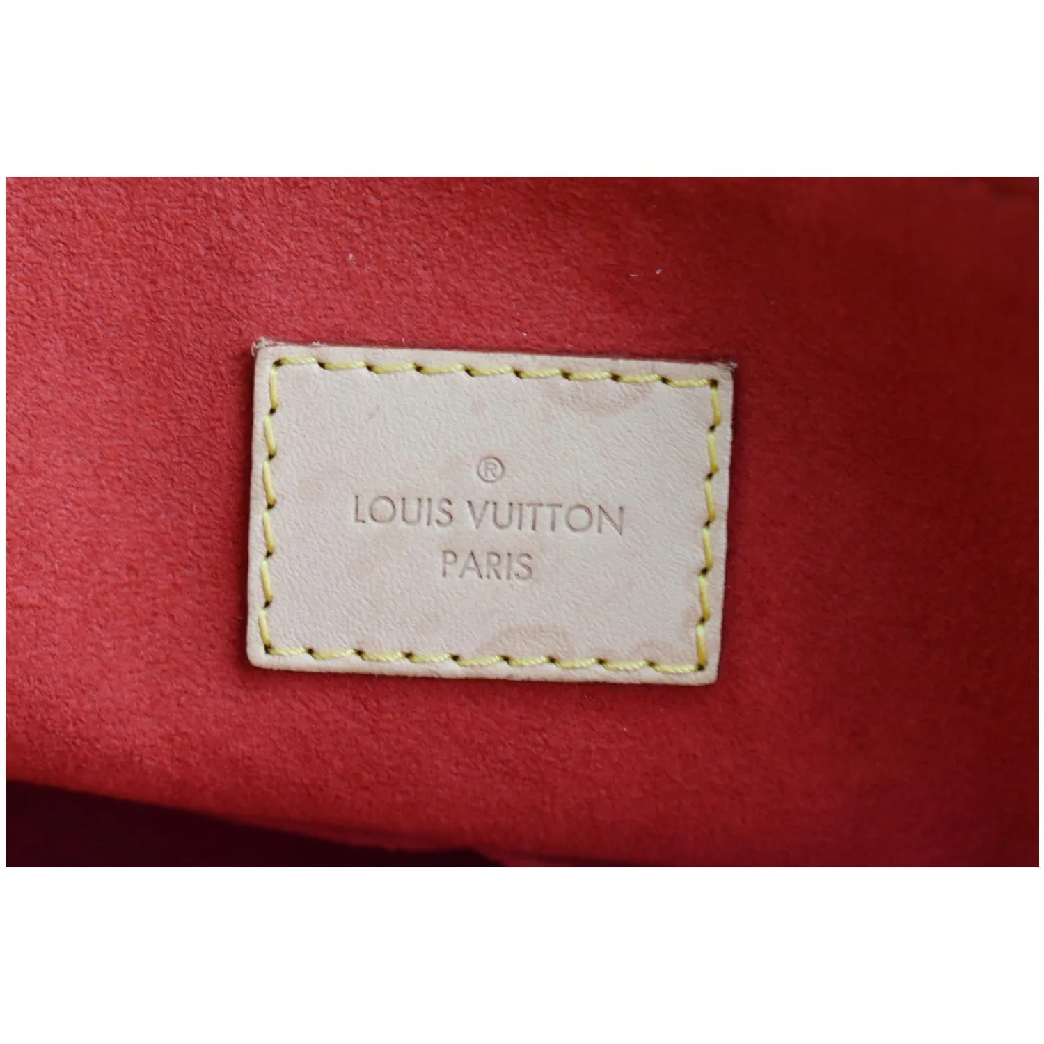 LOUIS VUITTON V Tote MM Monogram Canvas Tote Bag Cerise Red