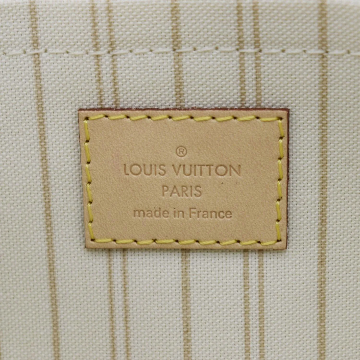 LOUIS VUITTON Wristlet Pochette Damier Azur Pouch White