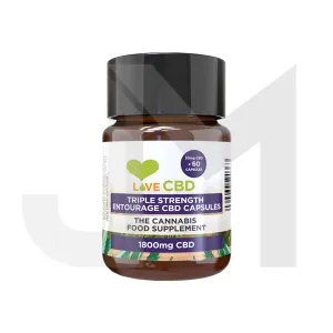 Love CBD 1800mg Triple Strength Entourage CBD Capsules - 60 Caps