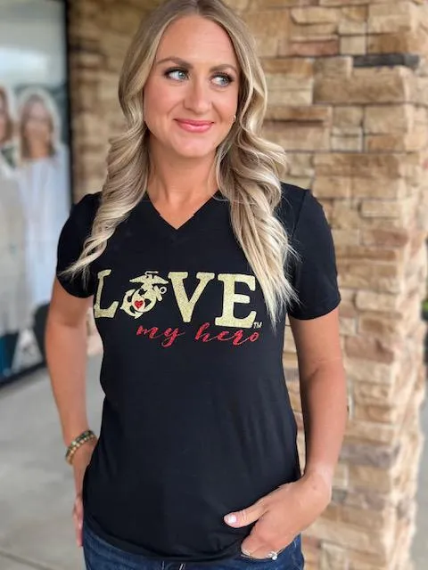 Love My Hero Tee - Marines