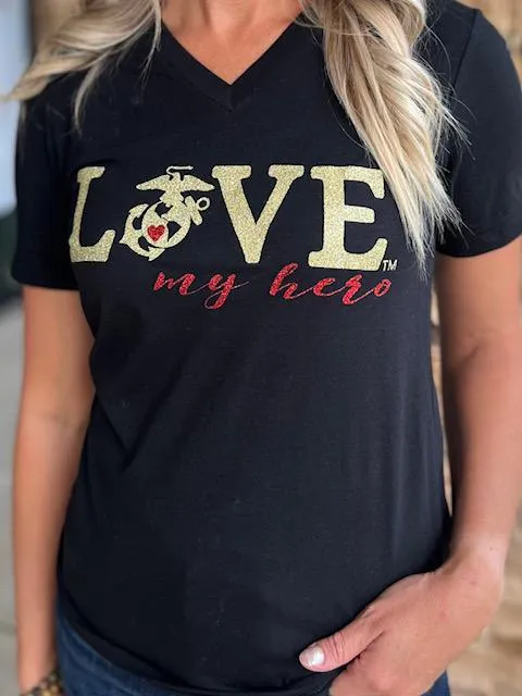 Love My Hero Tee - Marines