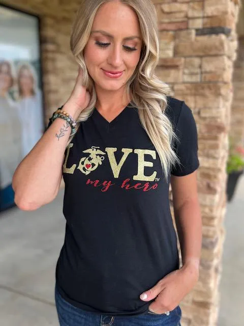 Love My Hero Tee - Marines