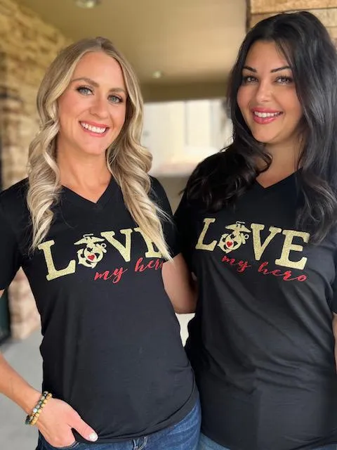 Love My Hero Tee - Marines