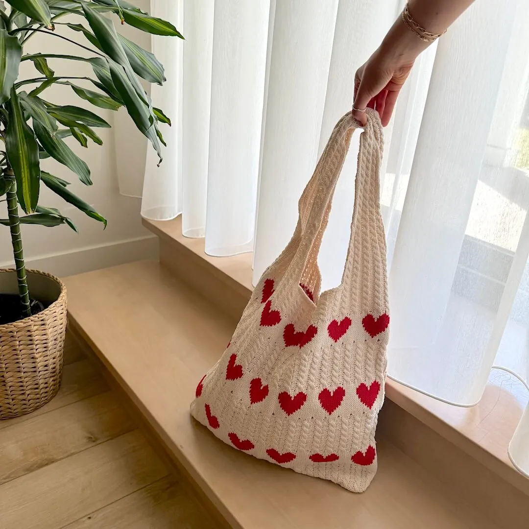 Lover's Crochet Tote Bag