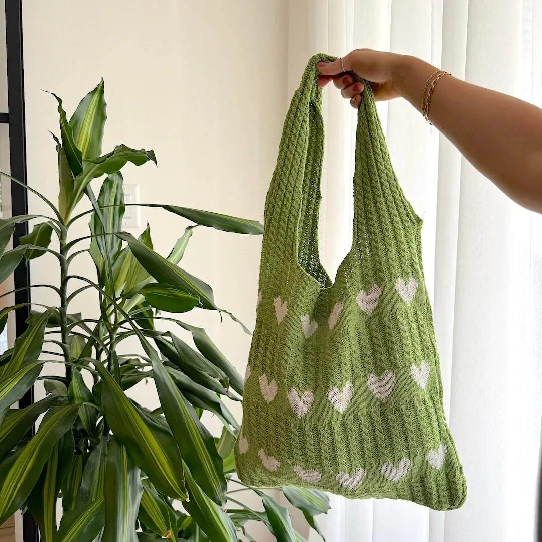 Lover's Crochet Tote Bag