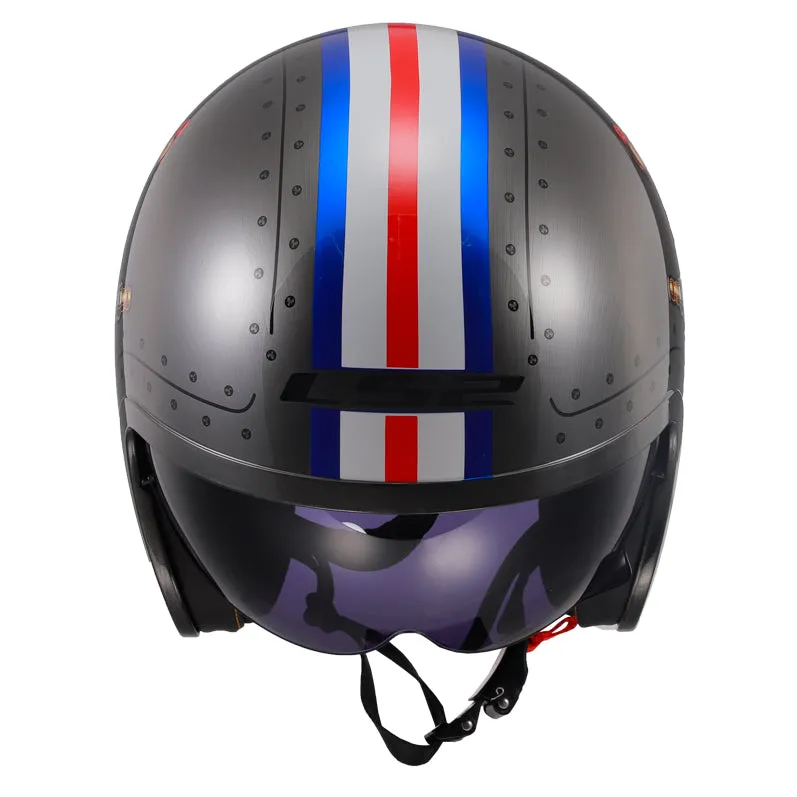 LS2 Helmets Spitfire Spark Motorcycle Open Face & 3/4 Helmet
