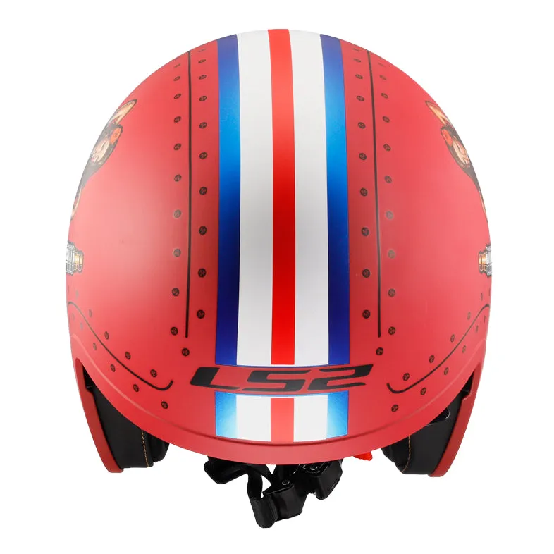 LS2 Helmets Spitfire Spark Motorcycle Open Face & 3/4 Helmet