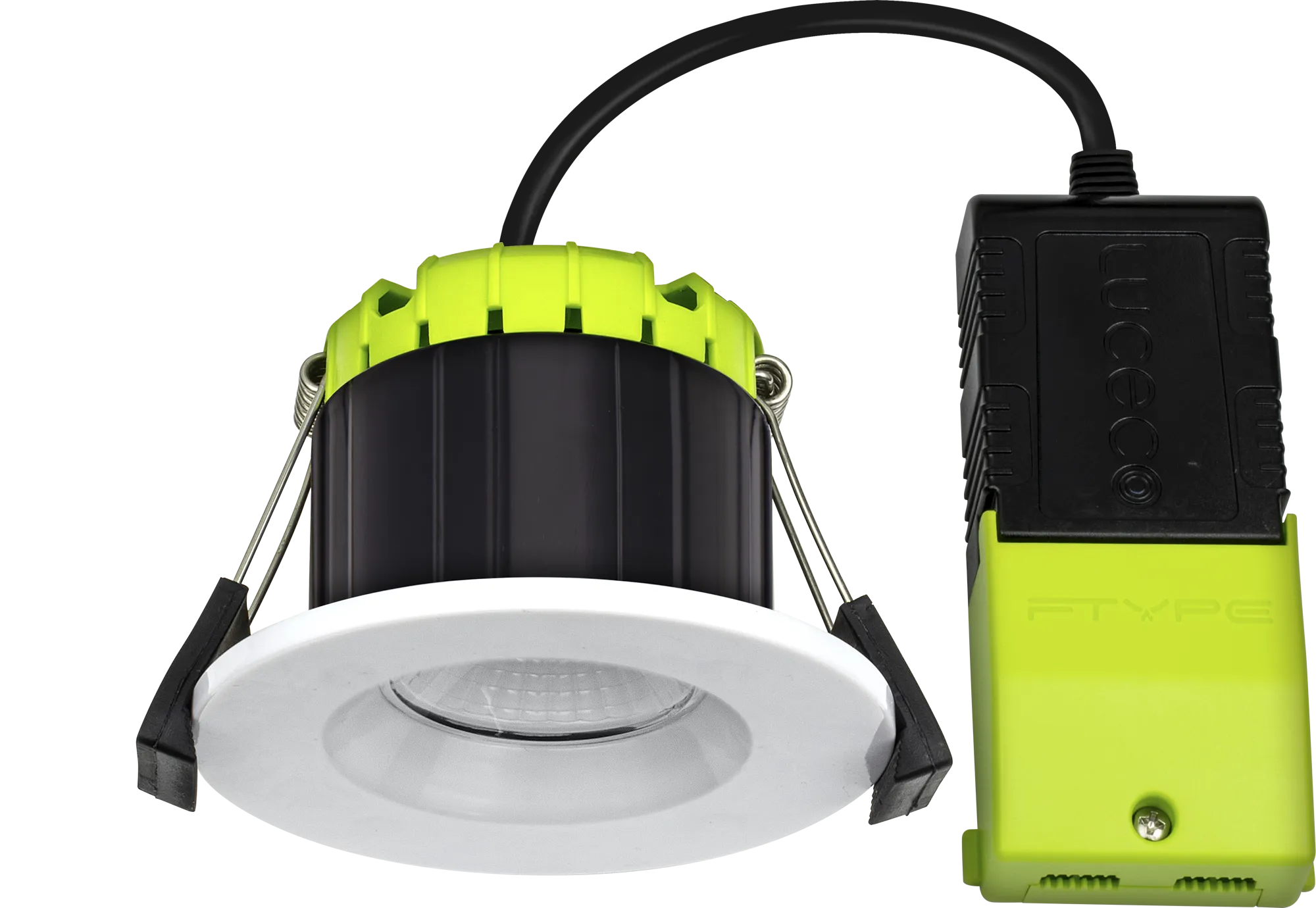 Luceco EFCB40W30 FType Compact Regressed 4W Dimmable Warm White 3000K IP65 Fire Rated LED Downlight - White