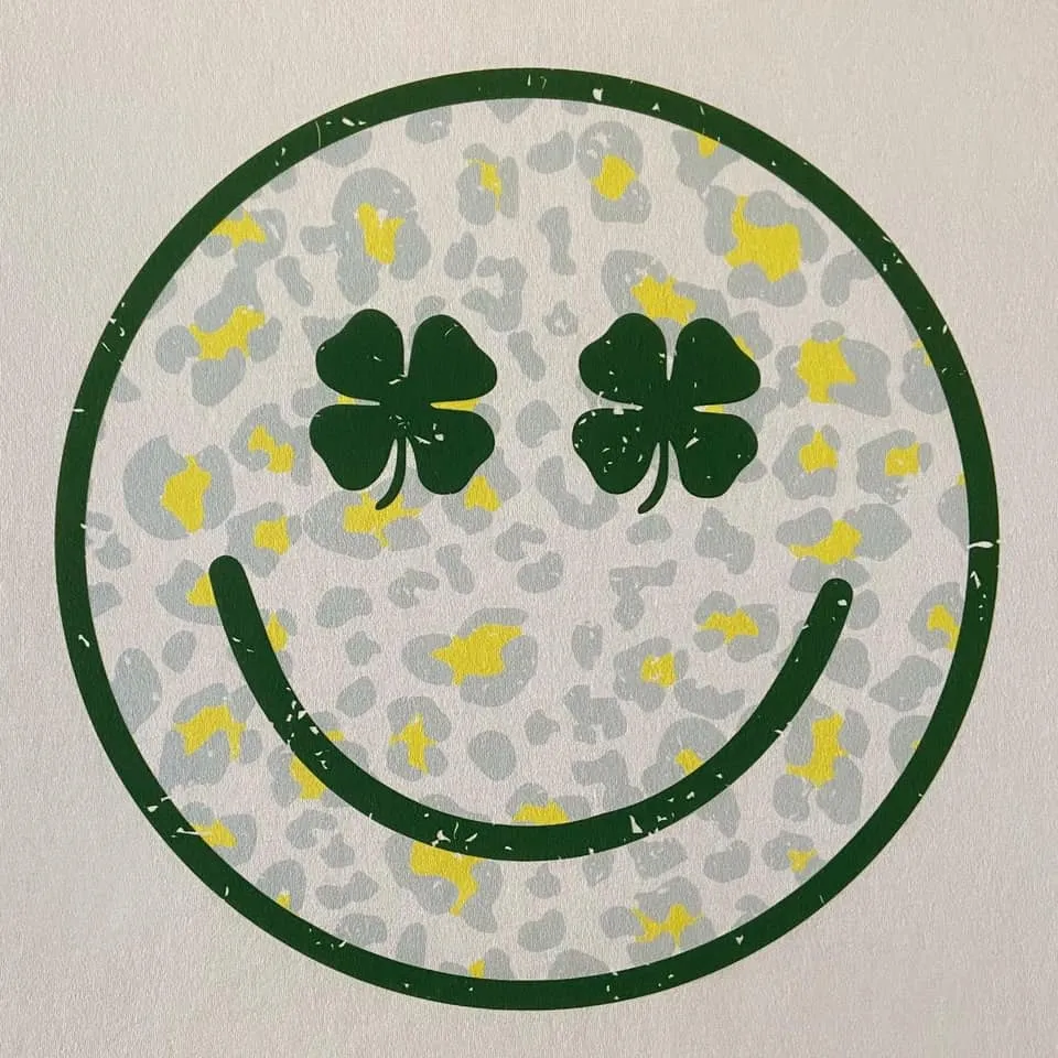 Lucky Clover Happy Face - DTG - TEE (ETA 2 Weeks)