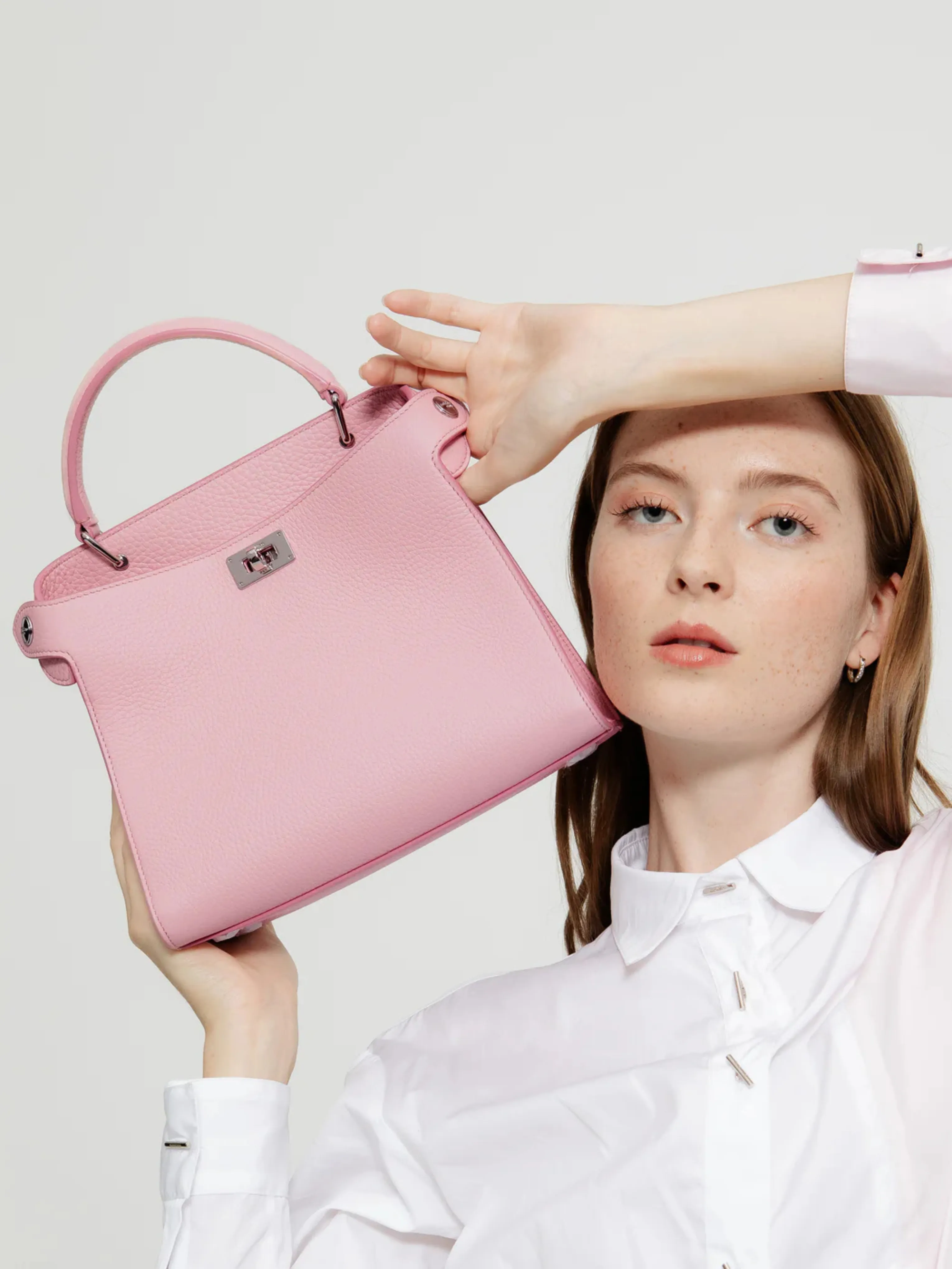 Lutece Mini in Light Pink Leather