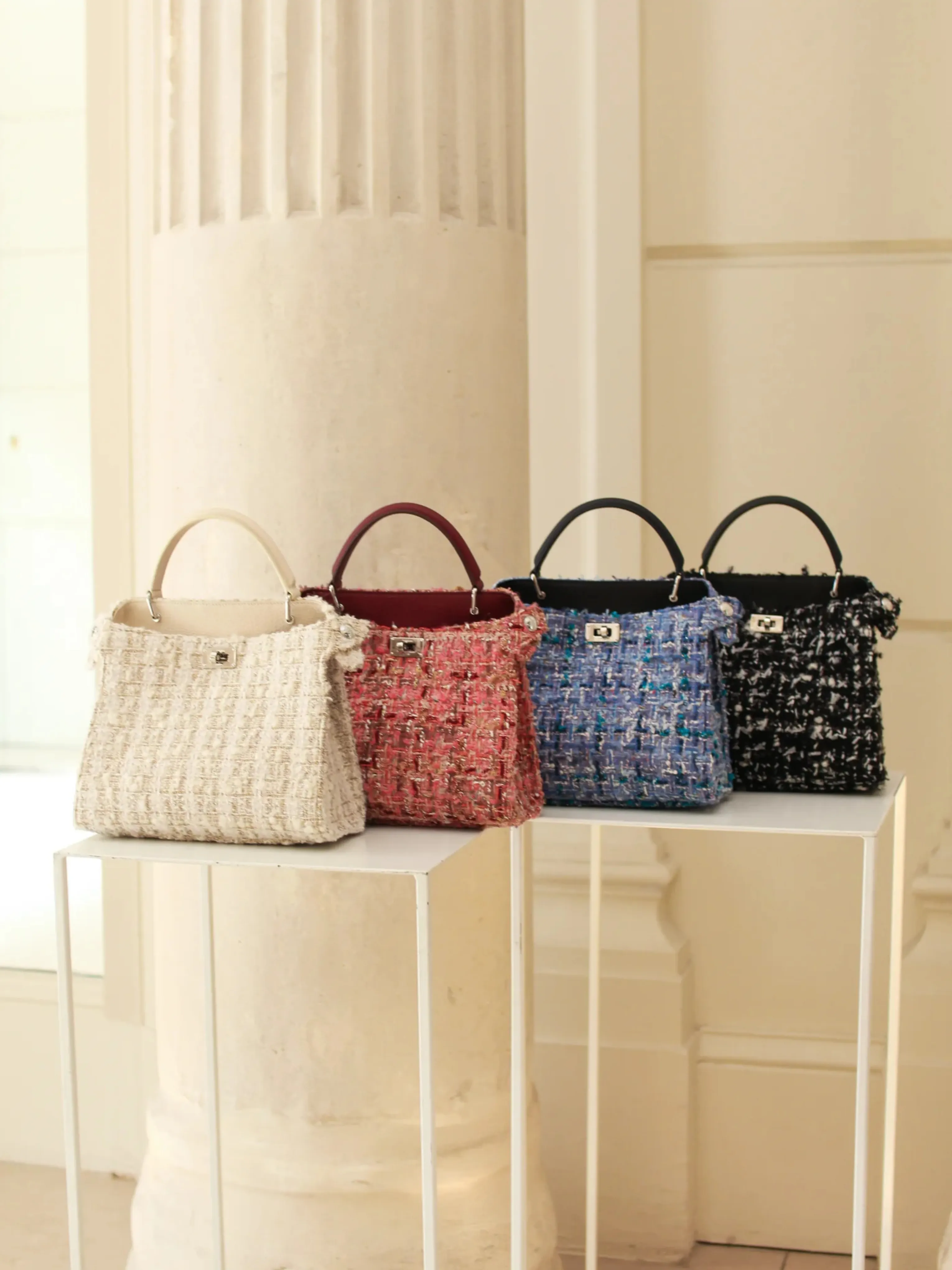 Lutece Mini in Light Pink Tweed