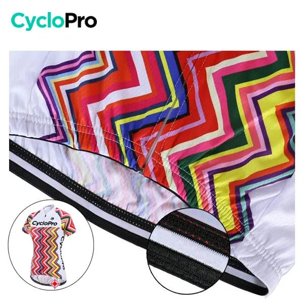MAILLOT LONG DE CYCLISME ROSE - AUTOMNE - MOSAIQUE 