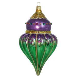 Mardi Gras Fluted Drops 6.5" X 3.5"