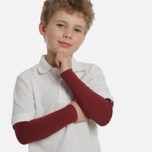 Maroon Kids Arm Sleeves