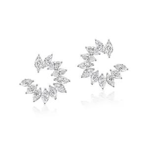 Marquis Diamond Scintillate Hoop Earrings