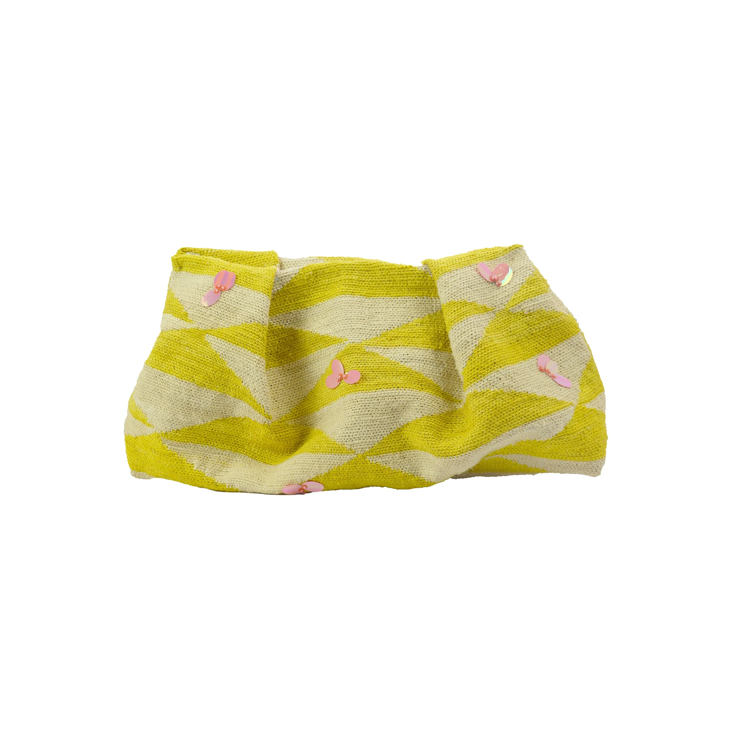 Maxi Sisal Pouch with Sequins
