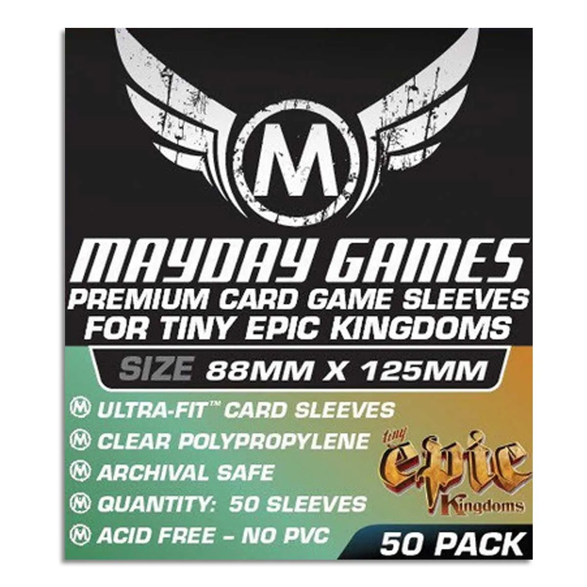 Mayday Custom Tiny Epic Kingdoms Sleeves Pack of 50 88 X 125 MM