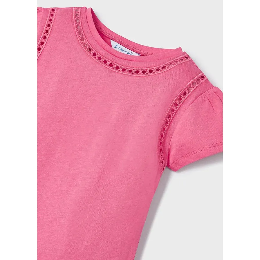 Mayoral Peony Cotton Short Sleeve Shirt