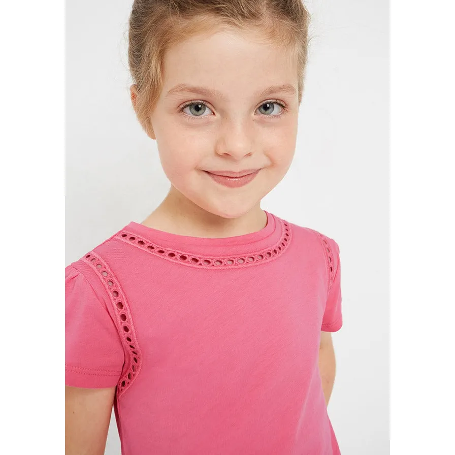 Mayoral Peony Cotton Short Sleeve Shirt