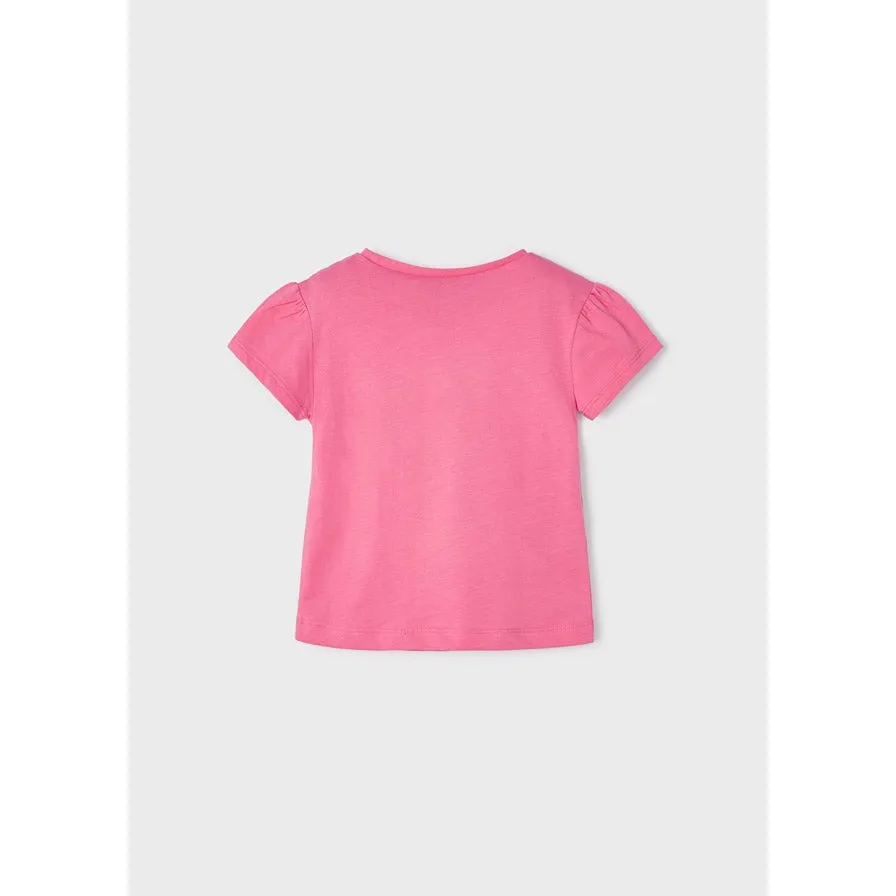 Mayoral Peony Cotton Short Sleeve Shirt