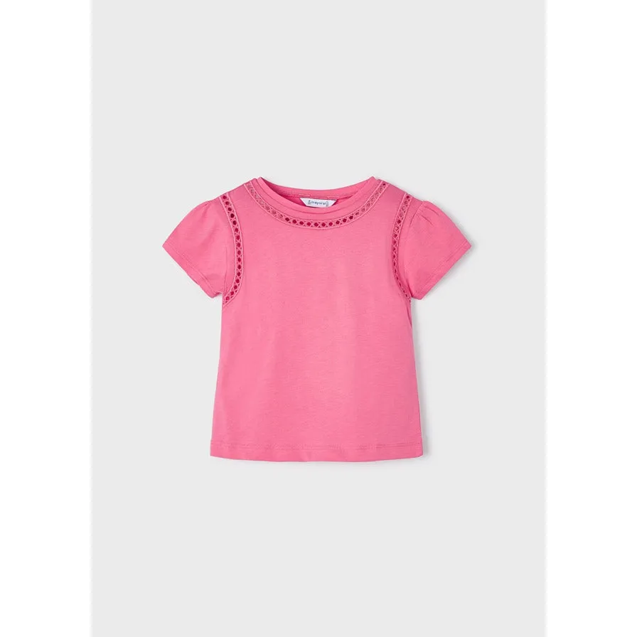 Mayoral Peony Cotton Short Sleeve Shirt