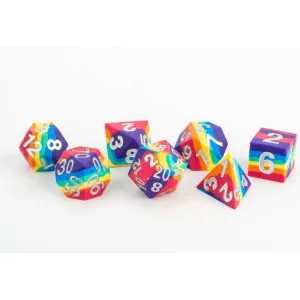 MDG Silicone Rubber Dice Set - Rainbow
