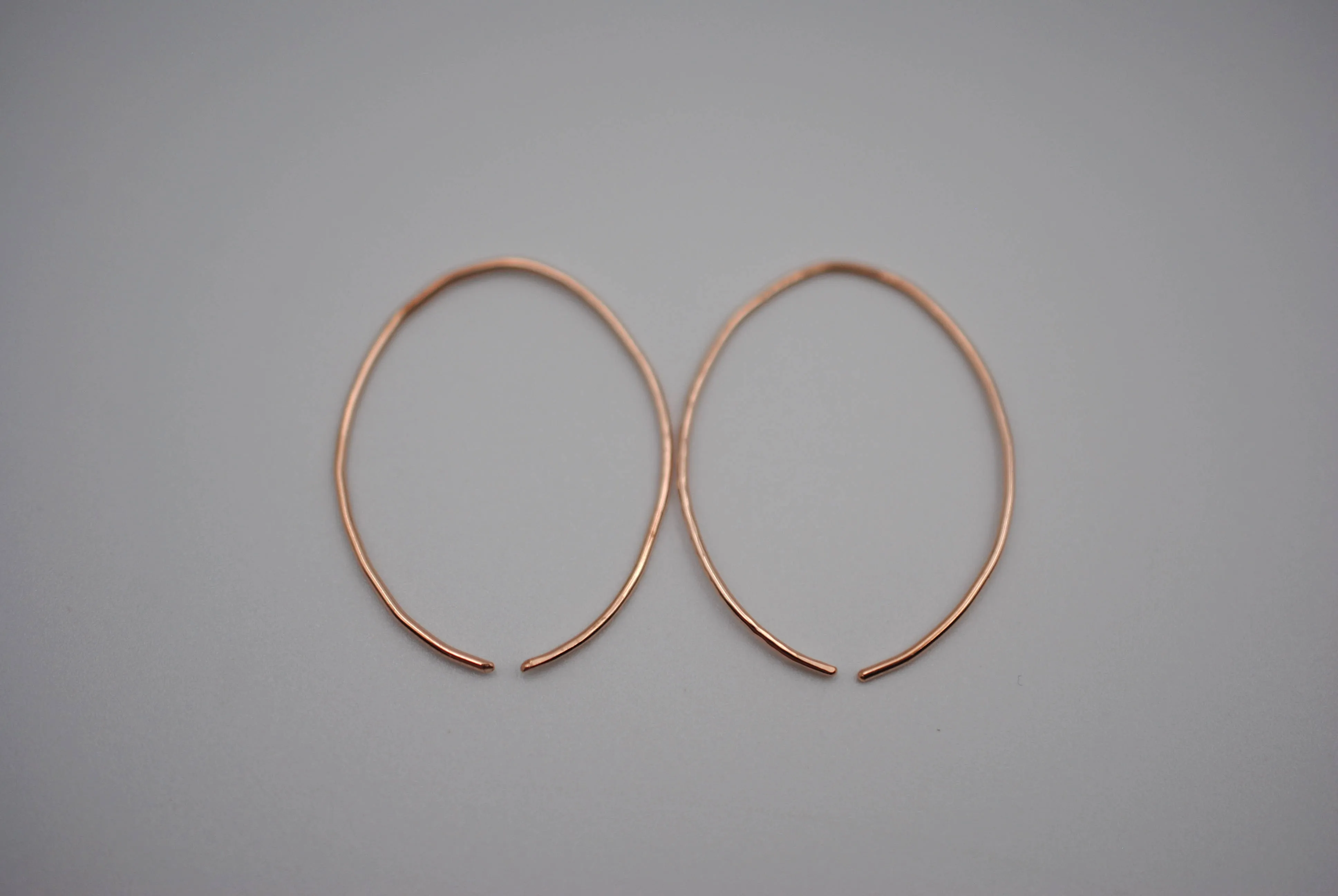 Medium Rose Gold Open Hoop Earrings