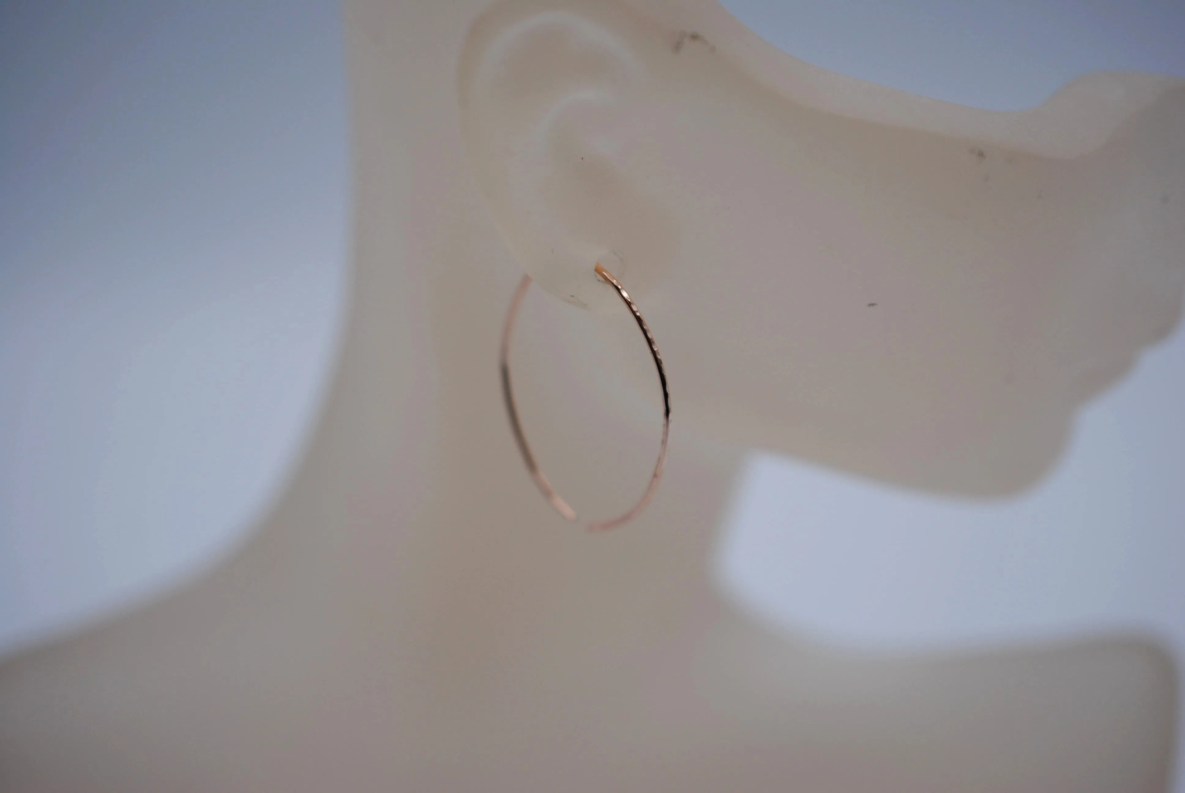 Medium Rose Gold Open Hoop Earrings