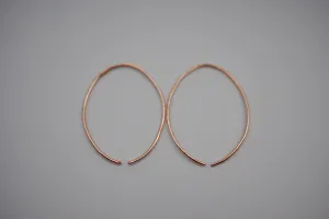Medium Rose Gold Open Hoop Earrings