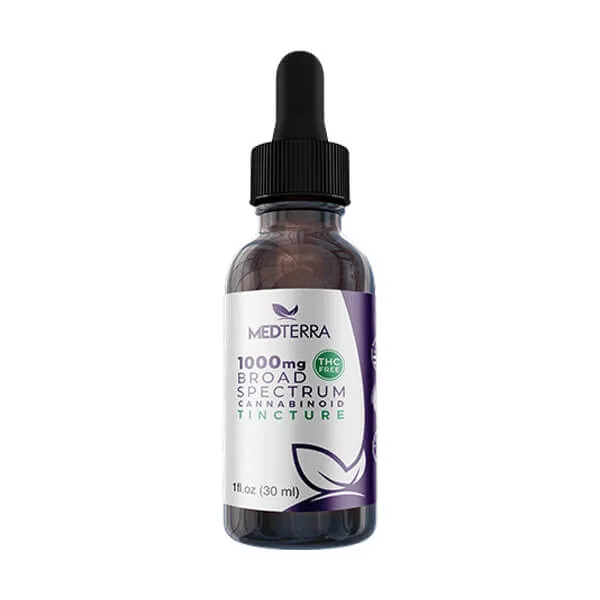 Medterra Broad Spectrum Tincture 1000MG Citrus -Strawberry Mint - Natural Flavor