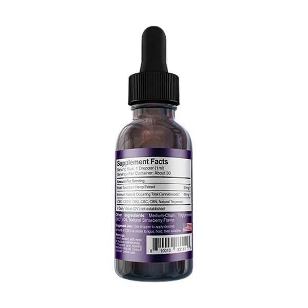 Medterra Broad Spectrum Tincture 2000MG Citrus -Strawberry Mint - Natural Flavor