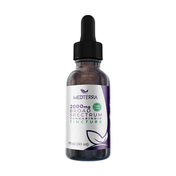 Medterra Broad Spectrum Tincture 2000MG Citrus -Strawberry Mint - Natural Flavor