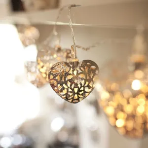 Metal Heart Indoor Fairy Light String