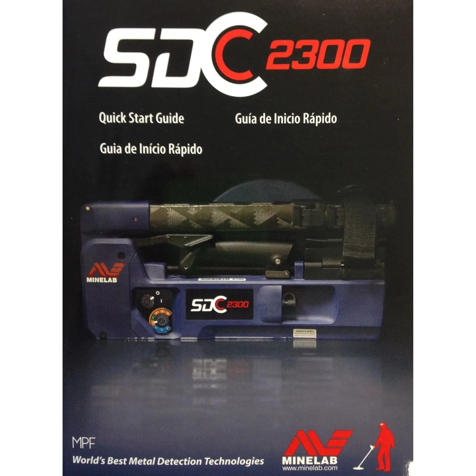 Minelab SDC 2300 Gold Metal Detector w/ Pro Find 35, Carry Bag, Finds Pouch