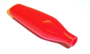 Mini Aligator Crocodile Clip Rubber Casing Red x 1