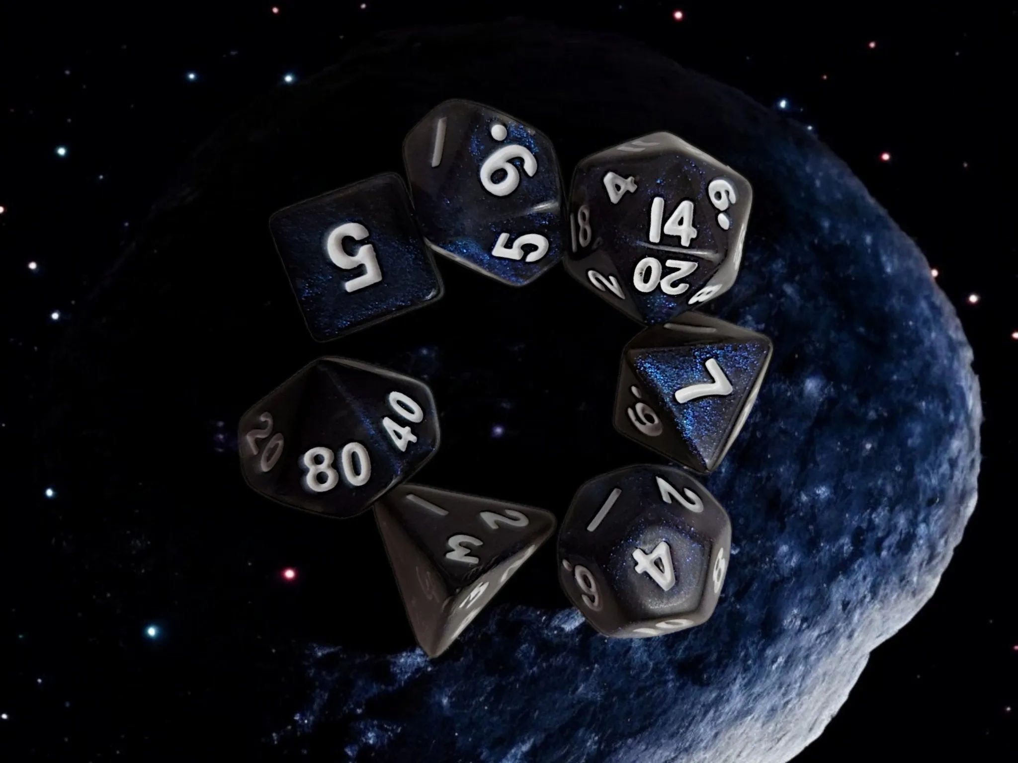 Mini dice set, Dark Nebula set