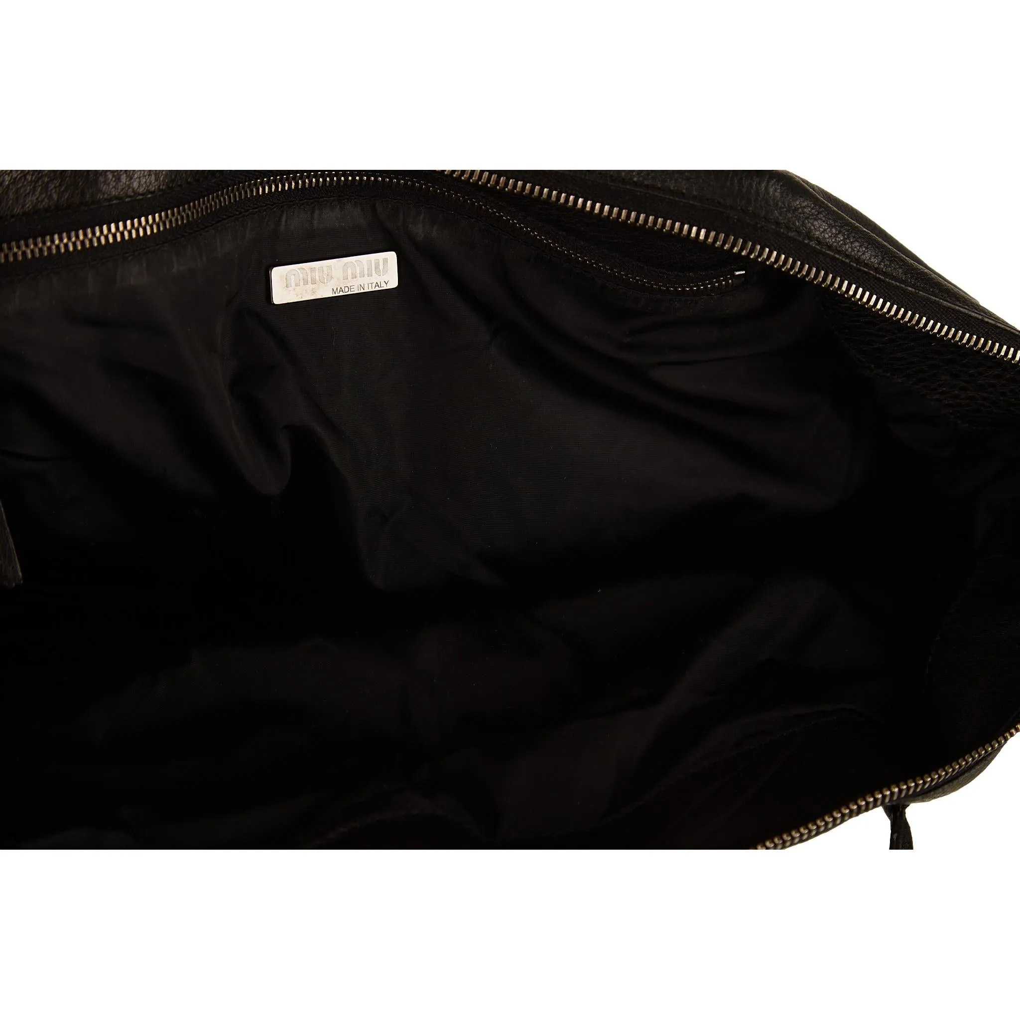 Miu Miu Black Cinched Shoulder Bag