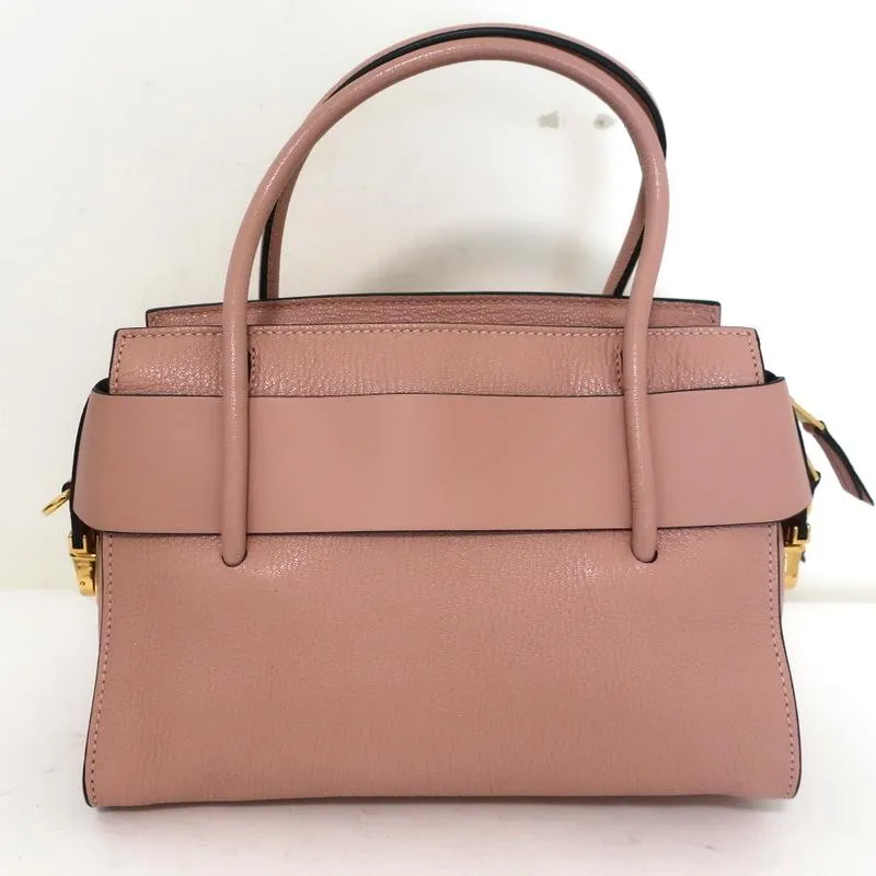Miu Miu Madras Fiocco Bow Tote Pink Leather Small Crossbody Bag NEW