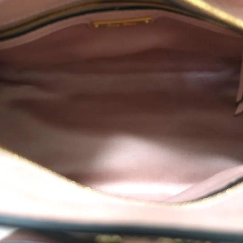 Miu Miu Madras Fiocco Bow Tote Pink Leather Small Crossbody Bag NEW